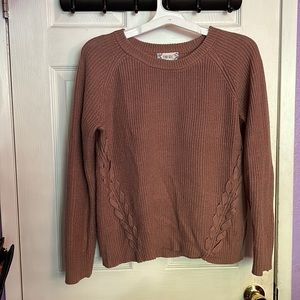 Pink knitted sweater